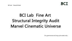 Institutional Category C diagnostic quantifying narrative overcapacity, operating leverage fragility, and franchise ROIC compression in the Marvel Cinematic Universe.