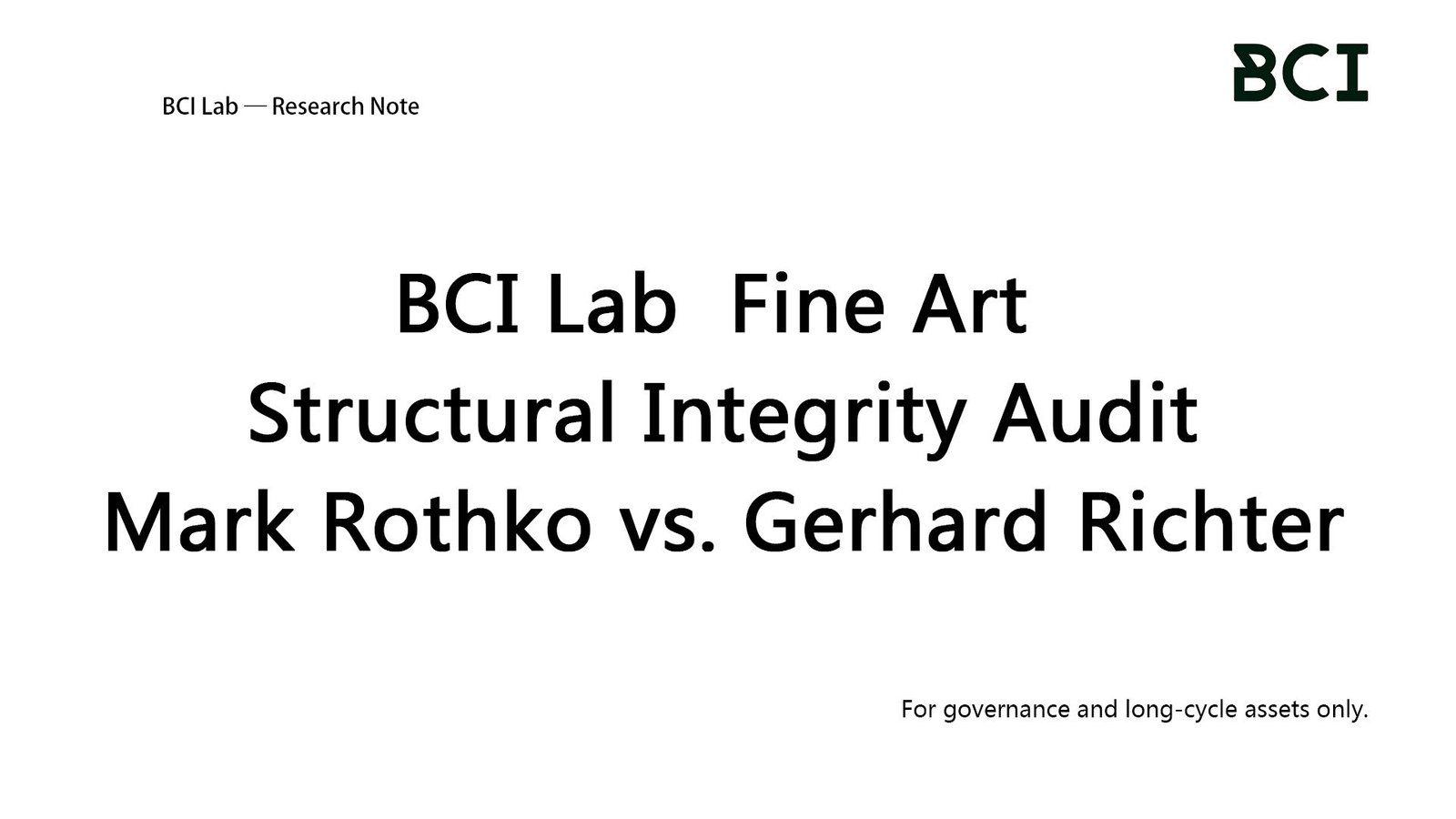 Structural Integrity Audit: Mark Rothko vs. Gerhard Richter | BCI Lab