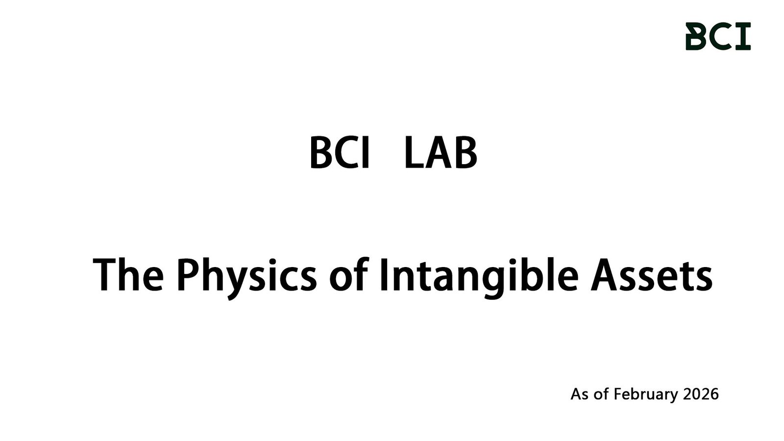 BCI Lab | Structural Audit for Intangible Asset Governance