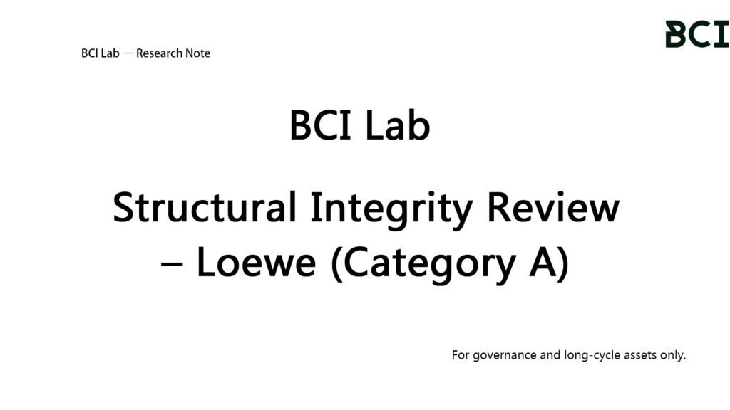 BCI Structural Integrity Review – Loewe (Category A)